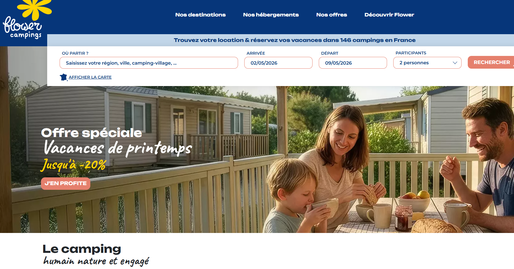 Campings taille humaine